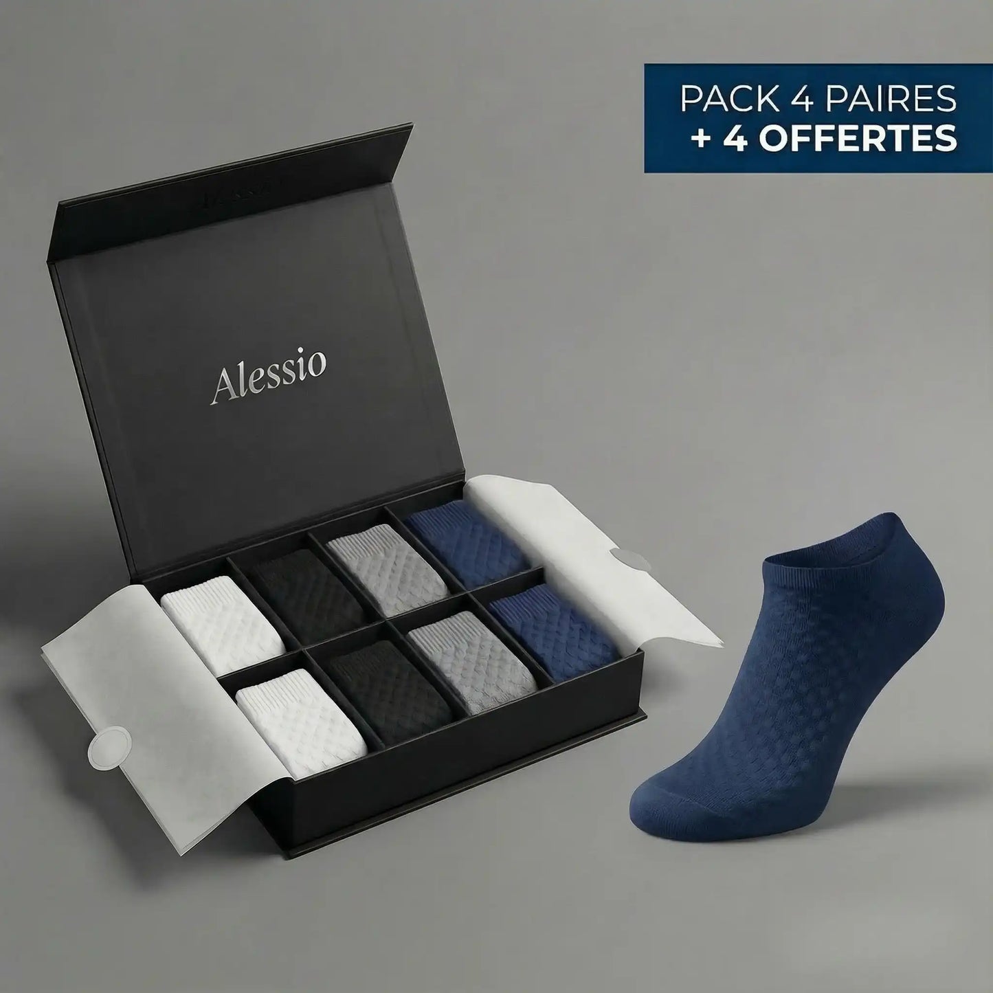 Chaussettes Alessio basses en fibre de bambou premium