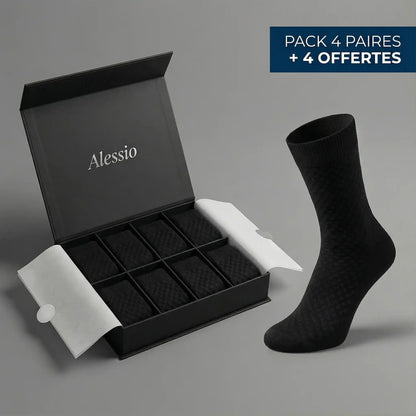 Chaussettes Alessio mi-hautes en fibre de bambou premium