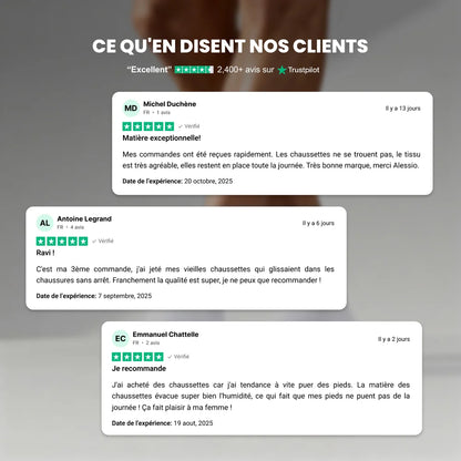 Chaussettes Alessio mi-hautes en fibre de bambou premium